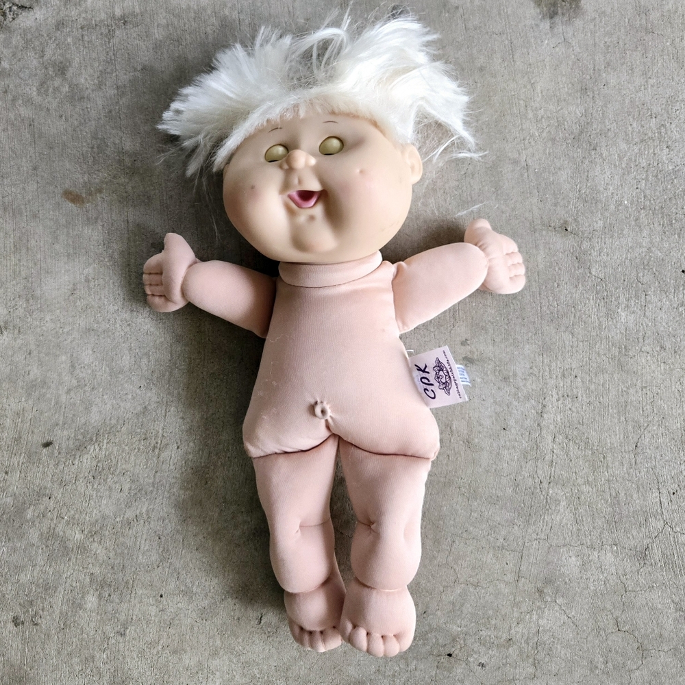 2011 CABBAGE PATCH KIDS 15" Baby Girl Pink Moving Eyes Blonde Hair Blue … - Picture 7 of 12